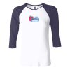 Ladies' Baby Rib Three-QuarterSleeve Contrast Raglan T-Shirt Thumbnail